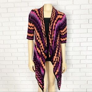 Venue Women’s Colorful Knit Chevron Kimono‎ Duster